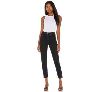 AGOLDE Jamie Straight High Rise Jeans sz 25 Black Organic Cotton A045D-1139